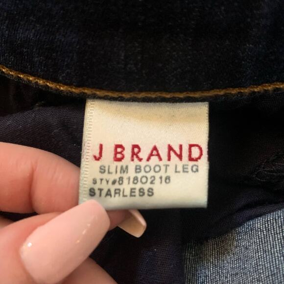 J Brand dark wash slim boot leg Starless jeans size 30 - Picture 8 of 14